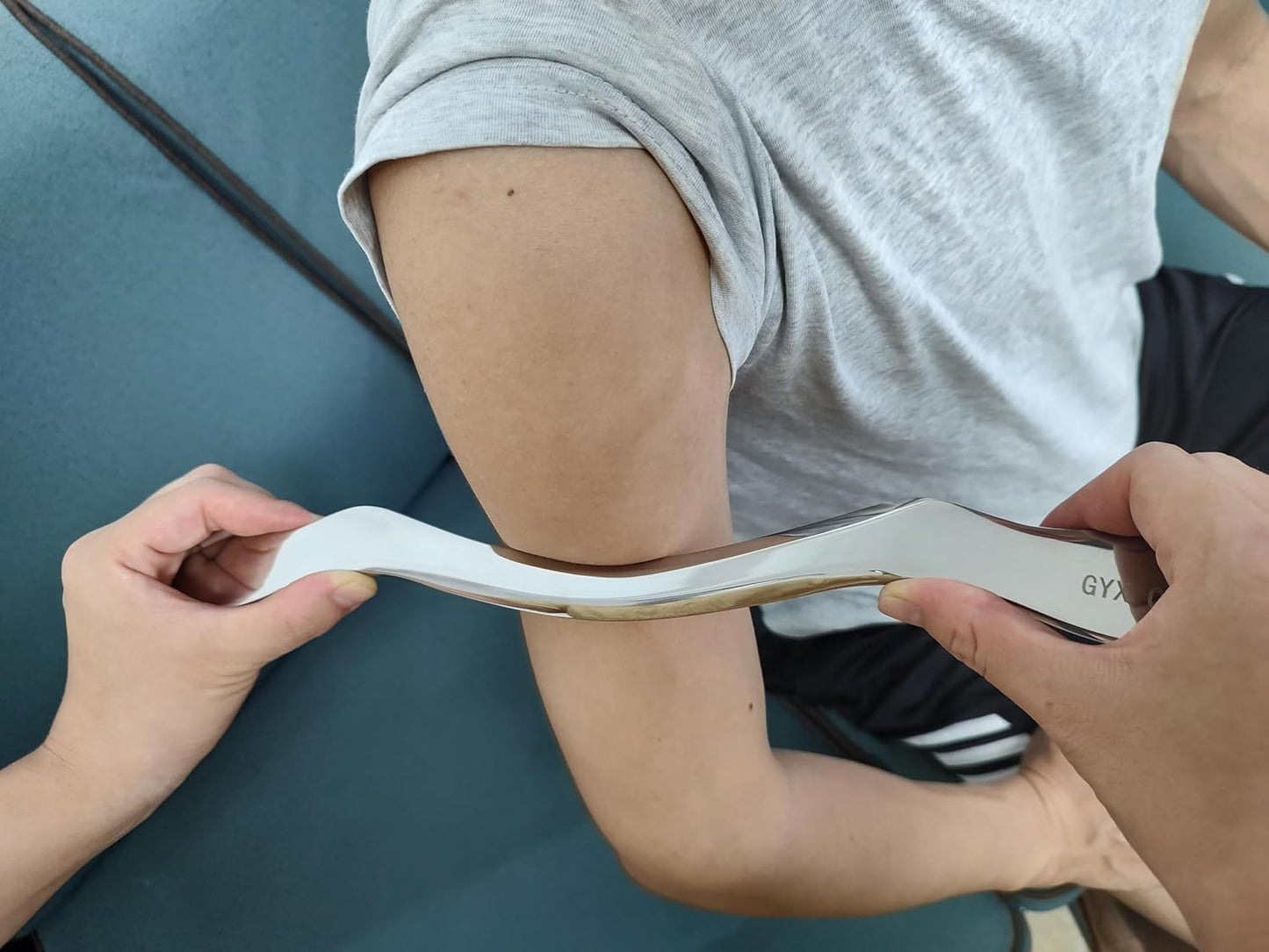 Juego de Herramientas de Raspado Muscular y Masaje Gua Sha de Acero Inoxidable 4 en 1 para Terapia Física