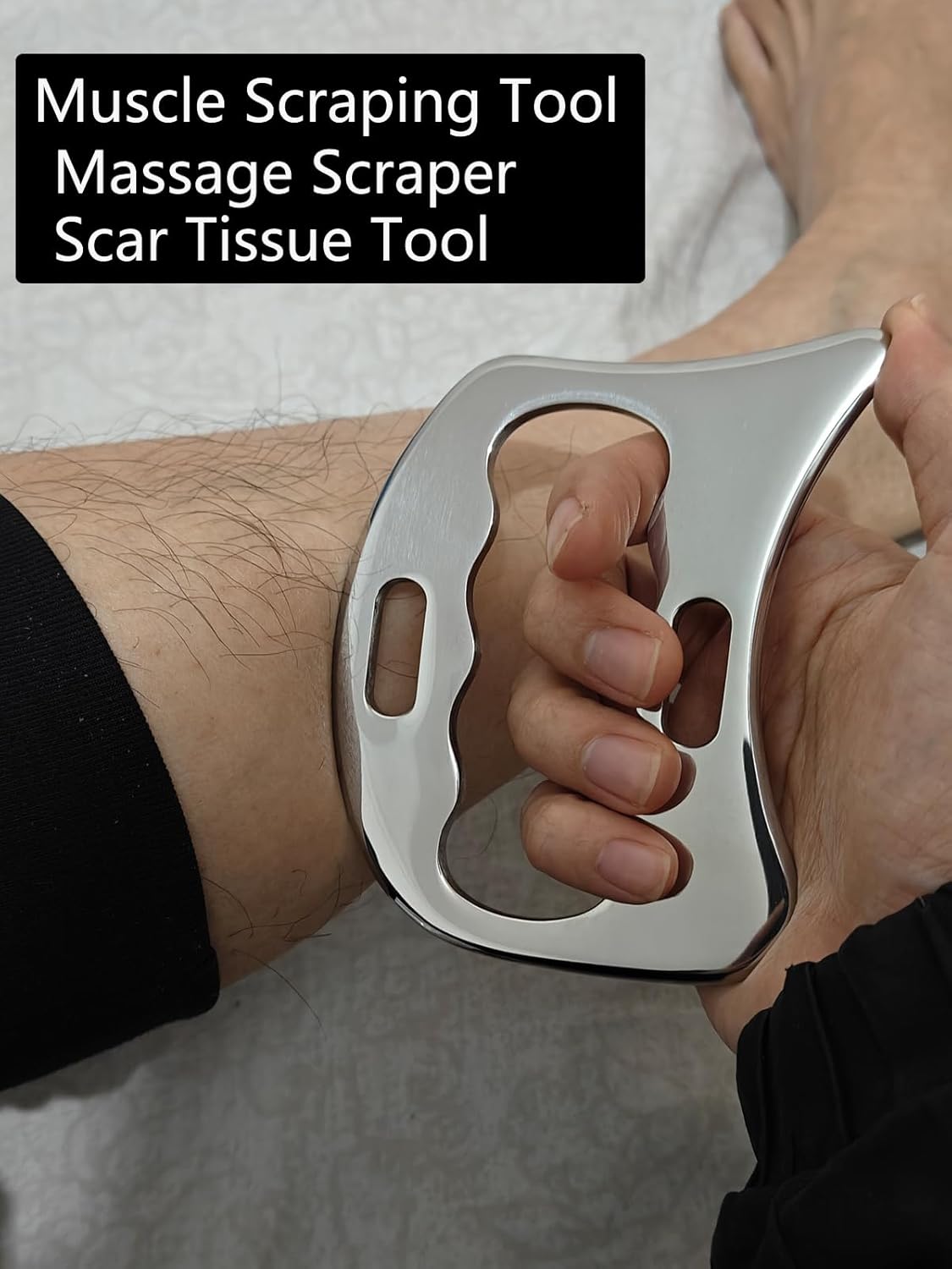 Juego de Herramientas de Raspado Muscular y Masaje Gua Sha de Acero Inoxidable 4 en 1 para Terapia Física
